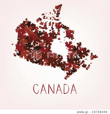 Maple Leafs Map of Canada 19736449