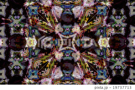 Purple Mandala of Cornflower Flower Center 19737713