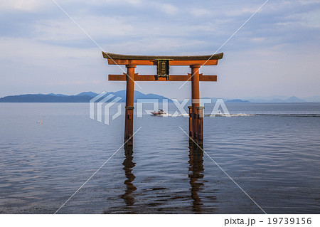 torii gate on water torii gate on water 19739156