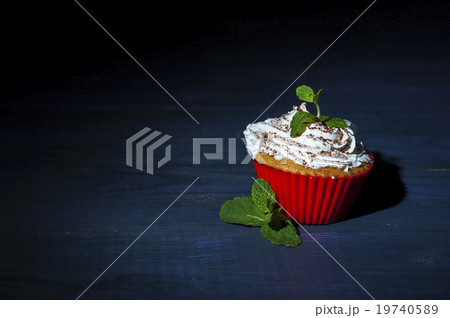 Homemade muffin with cherry and pineapple 19740589