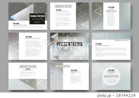 Set of 9 vector templates for presentation slides 19744229