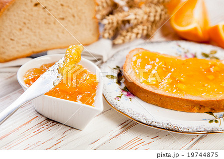 Slices of bread with jam Slices of bread with jam 19744875