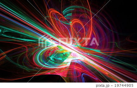 Shining a fantastic red line in a furious movement 19744905