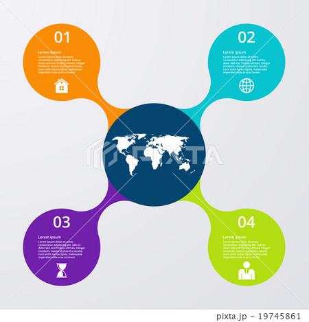 Vector illustration infographics four options Vector illustration infographics four options 19745861