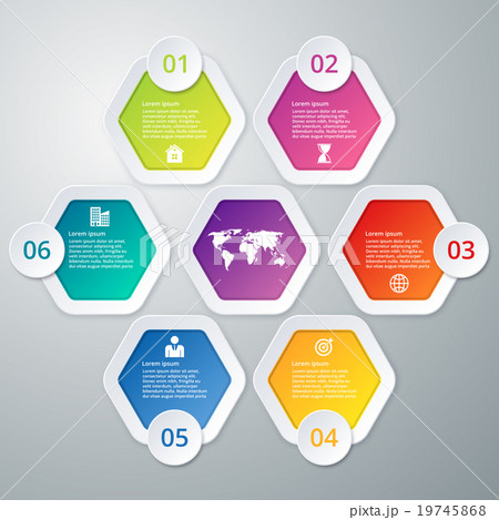 Vector illustration infographics six options 19745868