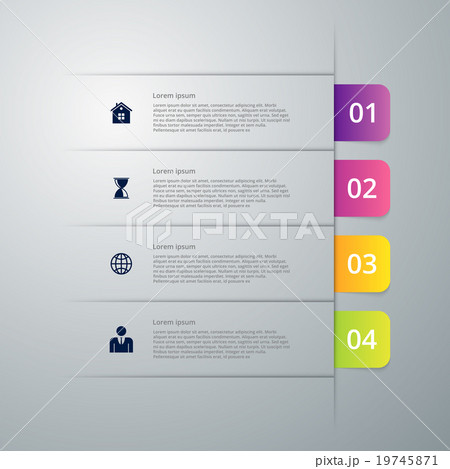 Vector illustration infographics four options 19745871