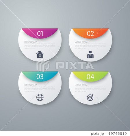 Vector illustration of four options infographics Vector illustration of four options infographics 19746019