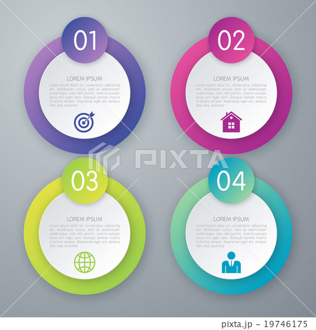 Vector illustration of four options infographics 19746175