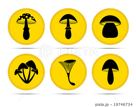 set mushroom icon set mushroom icon 19746734