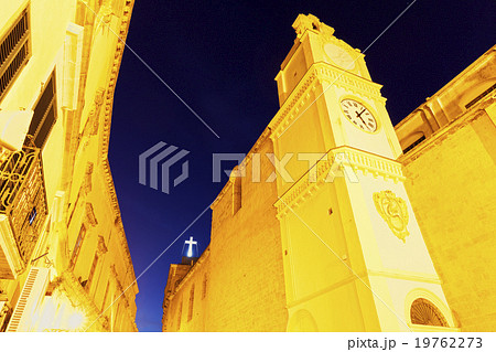 St. Agatha Cathedral illuminated at night 19762273
