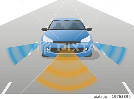 セーフティカーとセンサー イメージイラスト セーフティカーとセンサー イメージイラスト 19762899