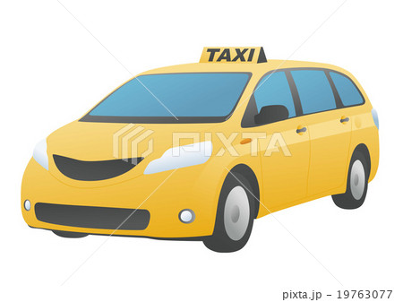 Yellow taxi image Illustration - Stock Illustration