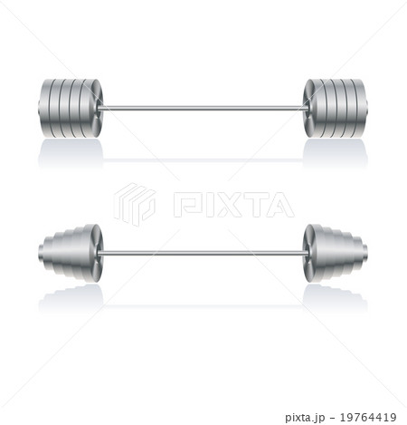 Set barbells, vector illustration. 19764419