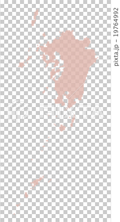 九州地図 　ドット 　パール 19764992