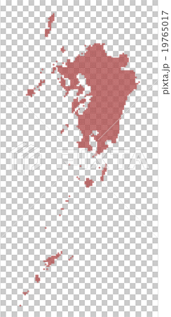 九州地図 ドット レッド 九州地図 ドット レッド 19765017