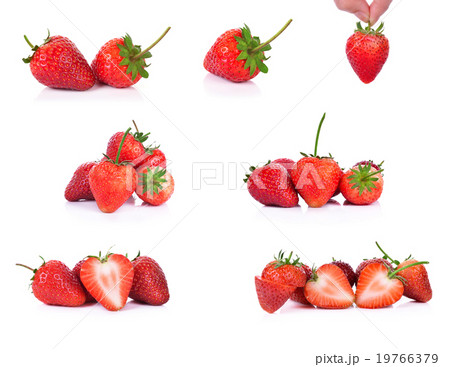 Set of strawberries isolated on a white background 19766379