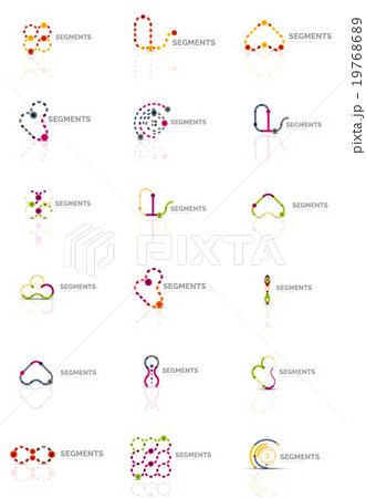 Collection of colorful abstract origami logos Collection of colorful abstract origami logos 19768689