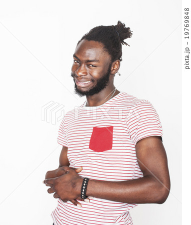 young handsome afro american boy in stylish 19769848