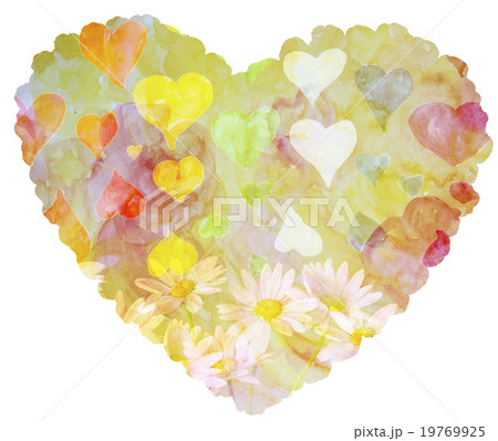 The heart of watercolors isolated on a white  19769925