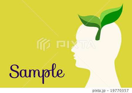 頭から成長する芽　growing sprout from head 19770357
