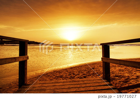 sunset at Lances Beach in Tarifa, Spain 19771027