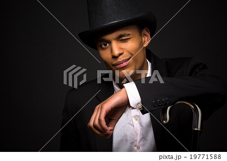 Magician man winking Magician man winking 19771588