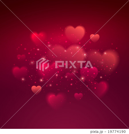 Shiny hearts bokeh Valentine day background Shiny hearts bokeh Valentine day background 19774190