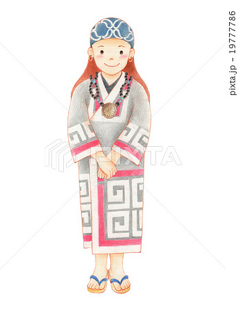 アイヌ民族 女性のイラスト素材