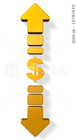 ドルの変動を表すアブストラクト3DCGイラスト 19781630