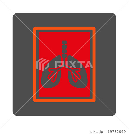 Lungs X-Ray Photo Rounded Square Button Lungs X-Ray Photo Rounded Square Button 19782049