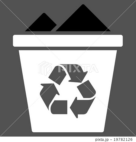 Full Recycle Bin Flat Icon 19782126