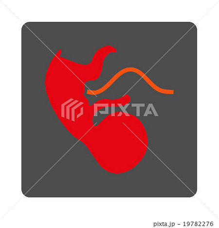 Ape Embryo Rounded Square Button 19782276