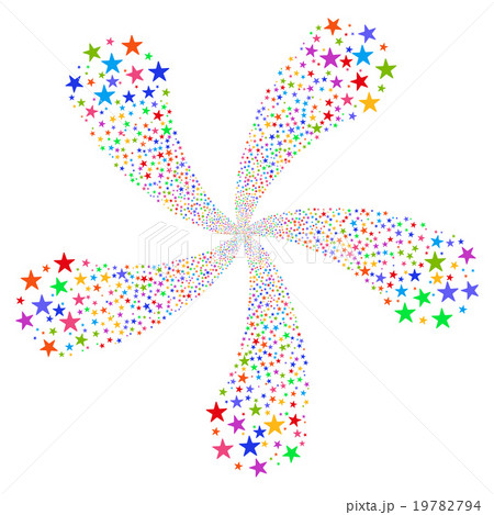 Star Fireworks Flower With Five Petals Star Fireworks Flower With Five Petals 19782794