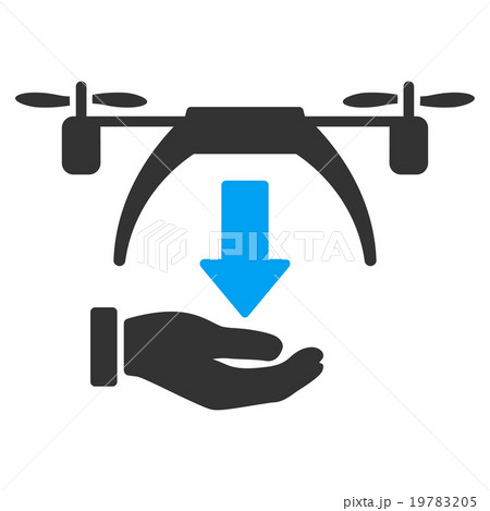 Unload Drone Flat Icon Unload Drone Flat Icon 19783205