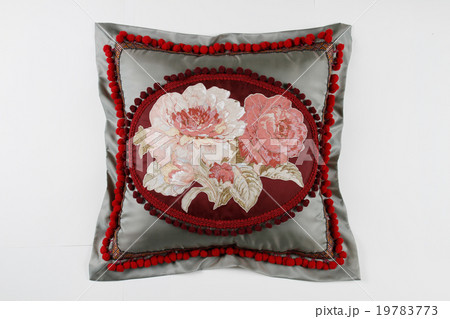 Decorative Pillow in victorian style isolated 19783773