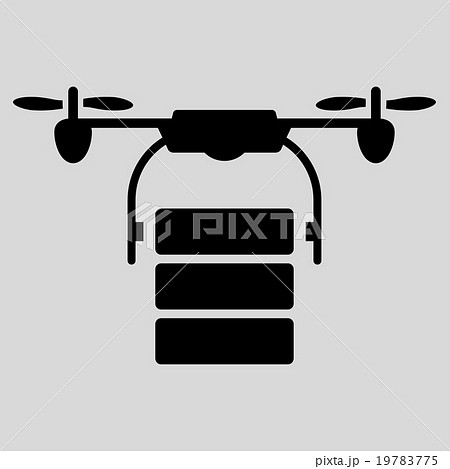 Cargo Drone Flat Icon Cargo Drone Flat Icon 19783775