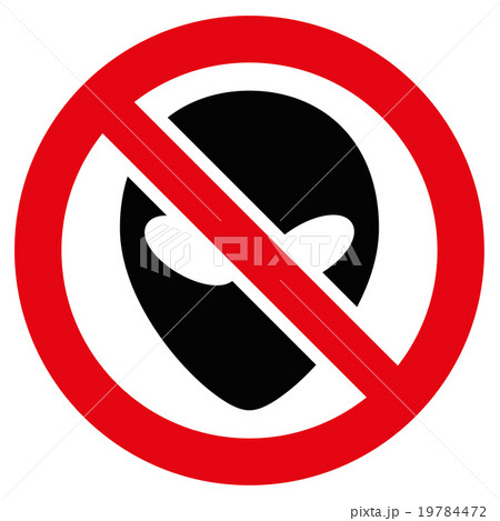Forbidden Alien Flat Icon Forbidden Alien Flat Icon 19784472