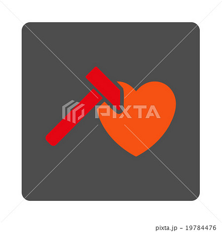 Heart Hammer Rounded Square Button Heart Hammer Rounded Square Button 19784476