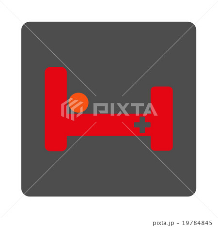 Hospital Bed Rounded Square Button 19784845