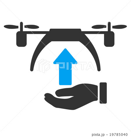 Drone Takeoff Flat Icon 19785040