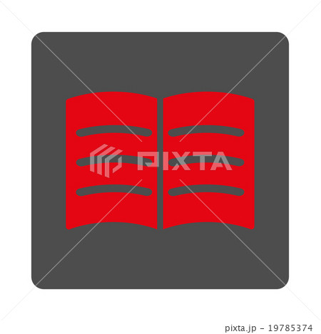 Open Book Rounded Square Button 19785374