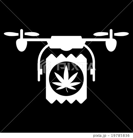 Drugs Drone Delivery Flat Icon Drugs Drone Delivery Flat Icon 19785836