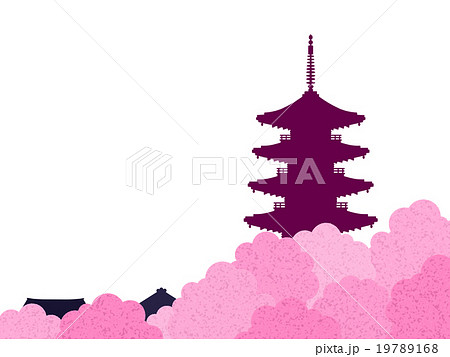 五重塔と満開の桜 五重塔と満開の桜 19789168