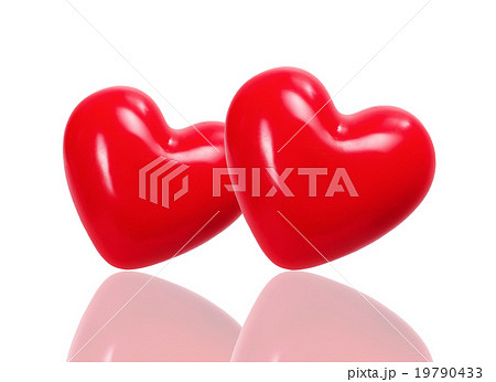 Red hearts on light background Red hearts on light background 19790433