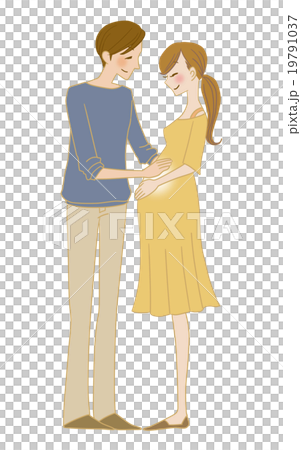 妊娠中の夫婦（幸せ） 19791037