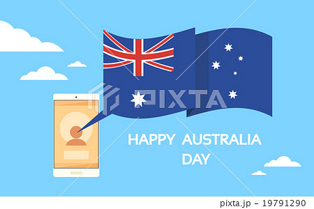 Mobile Cell Smart Phone Hands Australia Day Mobile Cell Smart Phone Hands Australia Day 19791290