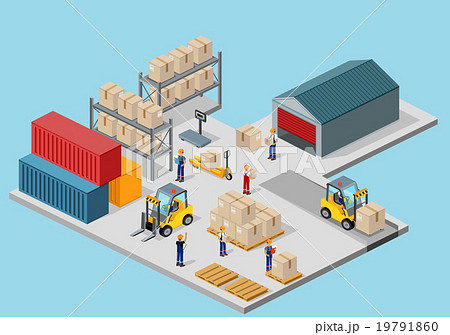 Icon 3d Isometric Process of the Warehouse 19791860
