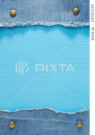 blue jeans texture on wood 19792239