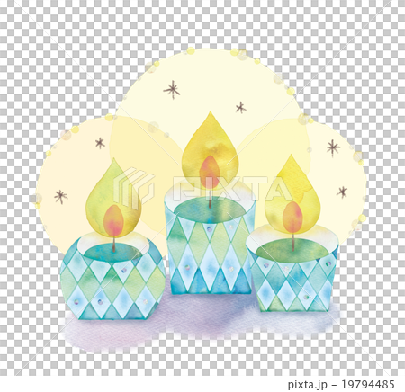 キャンドルのイラストのイラスト素材