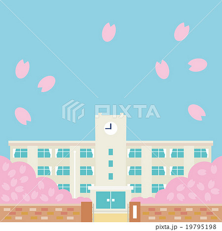 桜の舞う春の校舎バリエーションA 19795198